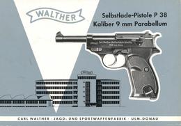 Waffen Broschüre Walter Selbstlade Pistole P 38 Kaliber 9 Mm Parabellum 21 Seiten I-II - War 1939-45
