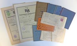 WK II Dokumente Kleiner Nachlaß U.a. Reisepass, 2 Militärpässe WK I Ersatz-Ausweis Arbeitsfront 2 Sporturkunden U. 2 X   - War 1939-45