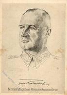 WK II Fischer Von Weikersthal Generalleutnant Künstlerkarte I-II (fleckig) - Oorlog 1939-45