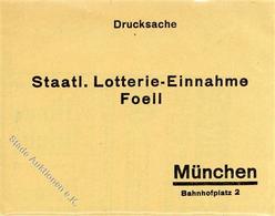 WK II Staatl. Lotterie-Einnahme Foell Umschlag Mit Losen Und Gewinn-Liste 1935/36 I-II - Guerre 1939-45