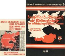 Buch WK II Heft Und AK Deutschland Und Österreich Als Wesenseinheit Im Mitteleuropäischen Raum Kaup, Igbaz Dr. 1935 Verl - Guerre 1939-45