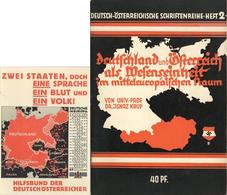 Buch WK II Heft Und AK Deutschland Und Österreich Als Wesenseinheit Im Mitteleuropäischen Raum Kaup, Igbaz Dr. 1935 Verl - War 1939-45