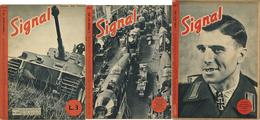 Buch WK II Partie Mit 15 Heften Signal 1942 U. 1943 Sehr Viele Abbildungen II (altersbedingte Gebrauchsspuren, Einrisse) - War 1939-45