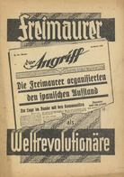 Buch WK II Propagandaheft Freimaurer Weltrevolutionäre Ca. 1937 Verlag Paul Hochmuth 31 Seiten II (kleiner Einriss, Gebr - Guerre 1939-45