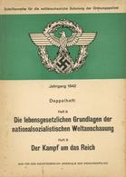 Buch WK II Schriftenreihe Für Die Weltanschauliche Schulung Der Ordnungspolizei  Jahrg. 1942 Heft 8 U. 9 Die Lebensgeset - Guerre 1939-45