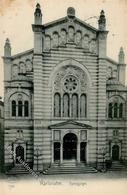 Synagoge Karlsruhe (7500) 1907 I-II (fleckig) Synagogue - Jewish