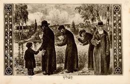 Judaika Gebet Am Wasser  Künstlerkarte I-II (Ecke Beschädigt) Judaisme - Judaisme