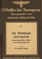 Judaika Heft - Die NÜRNBERGER JUDENGESETZE - 31seitiges Propagandaheft D. NSDAP 1939 (Umschlag Geklebt) II Judaisme - Judaika