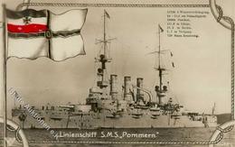 Marine SMS Pommern Foto-Karte I-II - Marines