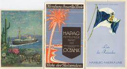 Schiff Hamburg Amerika Linie Hapag Kovolut Mit 17 Teilen U. A. Speisekarten Broschüren Usw. Vor 1945 Interessantes Lot I - Autres & Non Classés