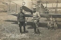 Flugzeug Vor 1945 Schweiz Lugrin Leutnant U. Von Känel Leutnant  Foto AK I-II Aviation - Sonstige & Ohne Zuordnung