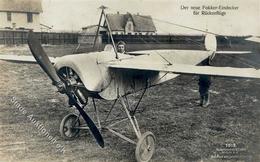 Sanke, Flugzeug Nr. 1019 Fokker Eindecker Foto AK 1916 I-II Aviation - War 1914-18