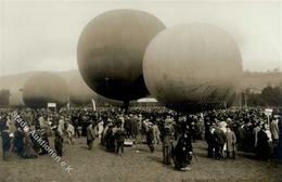 Ballon Zürich (8000) Schweiz Gordon Bennett Wettfliegen Foto AK I-II (keine Ak-Einteilung) - Fesselballons