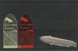 Zeppelin LZ 100 3 Vignetten WK I  Vignette I-II Dirigeable - Luchtschepen