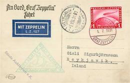 Zeppelinpost WK II LZ 127 Graf Zeppelin Islandfahrt 1931 I-II Dirigeable Dirigeable - Dirigeables