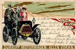 Auto Dürkopp Motorwagen Werbe-Karte 1902 I-II - Autres & Non Classés
