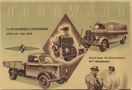 Auto LKW Oldtimer Borgward 1,5 To Schnell Lastwagen Plakat 31 X 44 Cm II - Altri & Non Classificati