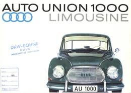 Auto Oldtimer DKW Autounion 1000 Limousine Broschüre II - Sonstige & Ohne Zuordnung