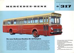 Auto Oldtimer Mercedes Benz Großraum Omnib O317 Broschüre I-II - Sonstige & Ohne Zuordnung