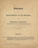 Eisenbahn Heft Satzungen Der Pensionskasse Für Die Arbeiter 1 X 1900 Und 1 X 1917 II (fleckig) Chemin De Fer - Treni
