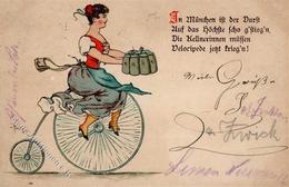 Fahrrad Bier  Vorläufer 1896 I-II (fleckig) Cycles Bière - Trains