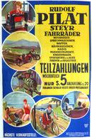 Fahrrad Steyer Pilat, Rudolf Plakat 61 X 93 Cm II (repariert) Cycles - Trains