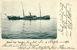 Kolonien Deutsch-Südwestafrika Dampfer Stpl. Deutsche Seepost Hamburg Westafrika 6.4.00 I-II (Stauchung) Colonies - Afrique