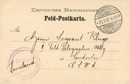 Kolonien Deutsch-Südwestafrika Feldpostkarte Stpl. Lüderitzbucht 25.1.07 U. Kaiserl. Schutztruppe Für Südwestafrika Feld - África