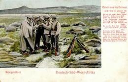 Kolonien Deutsch-Südwestafrika Kriegsbilder Briefe Aus Der Heimat Stpl. Windhuk 5.7.10 I-II Colonies - Afrique