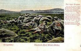 Kolonien Deutsch-Südwestafrika Kriegsbilder Der Letzte Tropfen Stpl. Windhuk 10.6.12 I-II Colonies - Africa