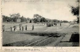 Kolonien Deutsch-Südwestafrika Straße In Windhuk Stpl. Swakopmund9.11.04 I-II Colonies - Afrika