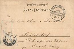 Deutsche Post China Stpl. K.D. Feldpostexped. Des Ostasiatischen Expeditionscorps 11.3. A Nach Rendsburg 1901 I-II - Ohne Zuordnung