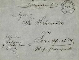 Deutsche Post China Stpl. K.D. Feldpoststation 29.3. No. 2 Nach Frankfurt 1901 I-II - Unclassified