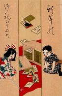 Kolonien Deutsche Post China Handgemalt Kinder  Künstlerkarte I-II Peint à La Main Colonies - Ohne Zuordnung