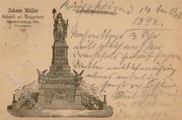 Vorläufer 1892 Rüdesheim (6220) Niederwalddenkmal Ganzsache I-II - Unclassified