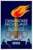 Olympiade 1936 Fackellauf Künstlerkarte I-II - Giochi Olimpici