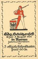 Schützenfest Aarau Schweiz 5'er Serie Im Original Umschlag I-II - Tiro (armi)