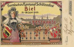 Schützenfest Biel Schweiz Festkarte 1903 I-II - Tir (Armes)