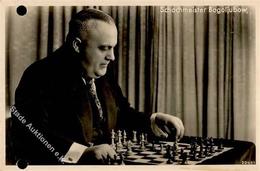 Schach Bogoljubow Schachmeiser Mit Original Unterschrift  Foto AK I-II (Aktenlochung Repariert) - Chess