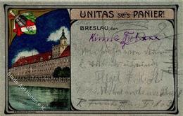 Studentika Breslau Unitas Sei's Panier 1910 I-II - Unclassified