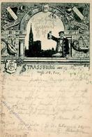 Studentika STRASSBURG - 1895!! I-II - Unclassified