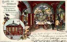 Berlin Mitte (1000) Gasthaus A. Bielecki Alexanderplatz  1899 I-II (Ecken Abgestoßen) - Cameroun
