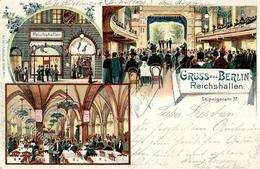 Berlin Mitte (1000) Gasthaus Reichshallen Leipziger Str. 77 Lithographie 1900 II (Stauchung) - Camerun