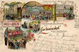 Berlin Mitte (1000) Gasthaus Zur Lachmuskel Hugo Neumann Kommandantenstr. 3 Lithographie 1899 II- (Einriss, Stauchung) - Cameroon