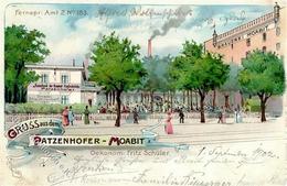 Moabit (1000) Brauerei Friedrichshöhe Gasthaus Patzenhofer  1902 I-II (Ecken Abgestoßen) - Kamerun