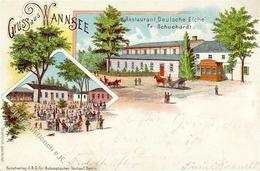 Wannsee (1000) Gasthaus Deutsche Eiche Fr. Schuchardt 1902 I-II - Kamerun