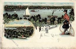 Wannsee (1000) Gruss Vom Wannsee Fahrrad Lithographie 1900 I-II Cycles Montagnes - Cameroun