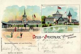 Wilmersdorf (1000) Gasthaus Cafe Am Teich Sportpark Tennis  Lithographie 1898 I-II - Cameroon