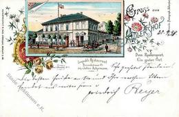 Adlershof (O1199) Gasthaus Leopold Bismarckstr. 60 Julius Ackermann  Lithographie 1898 I-II - Kamerun