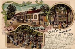 Treptow (O1193) Gasthaus Carl Ebel  Lithographie 1903 I-II - Cameroun